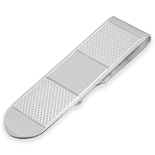 Silberne dünne beschriftbare Geldscheinklammer von Alexander Castle