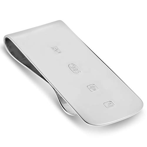 Alexander Castle Solide 925 Sterlingsilber Featured Hallmark Geldklammer für Herren - Kommt in Herrenschmuck Präsentation Box von Alexander Castle