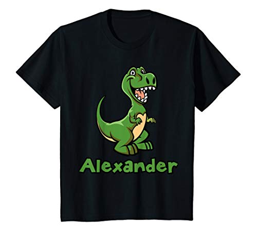 Kinder Dino Dinosaurier Name Alexander Jungs Geschenk T-Shirt von Alexander Dino Name Geschenk