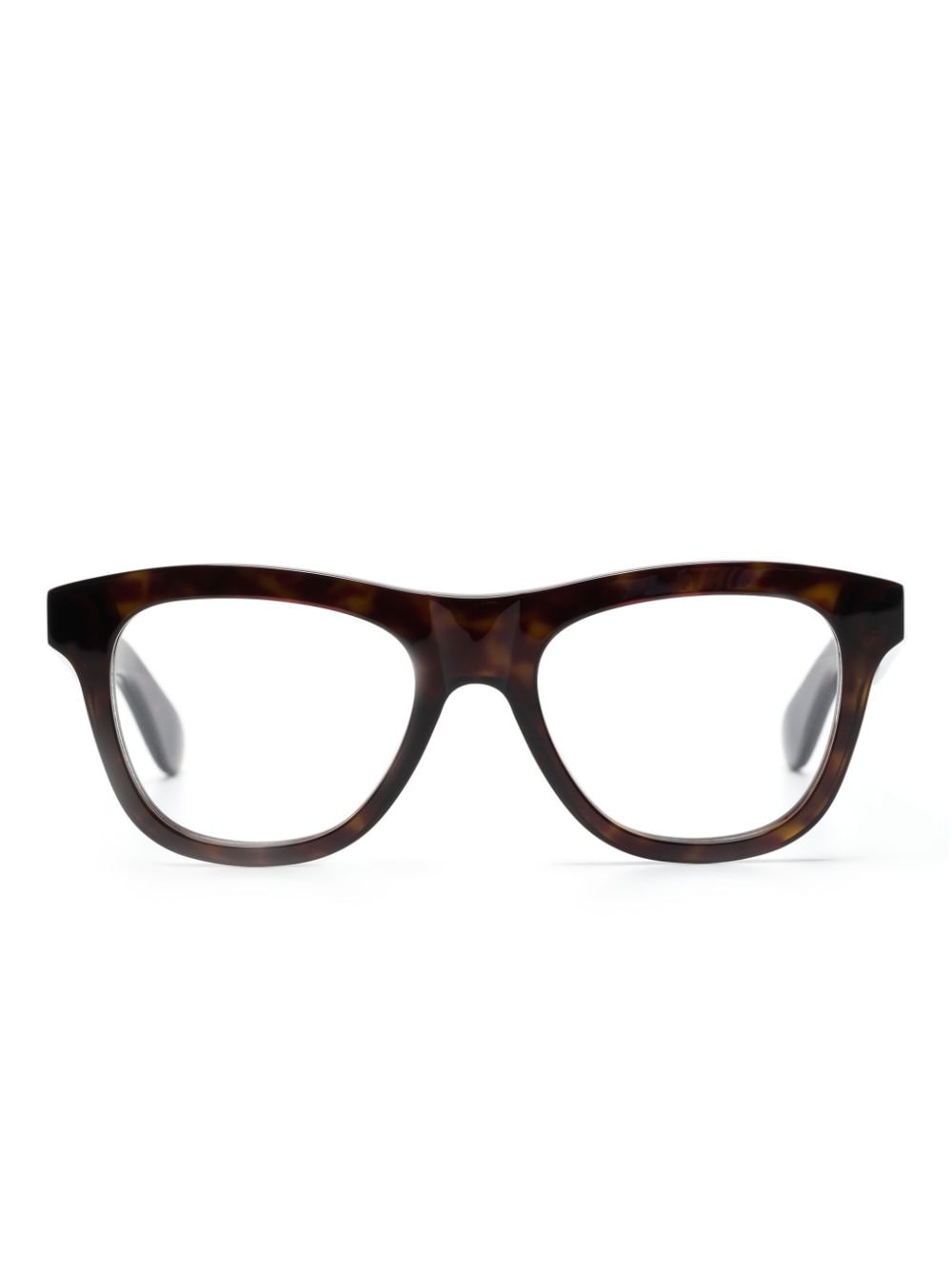 Alexander McQueen Eyewear Brille in Schildpattoptik - Braun von Alexander McQueen Eyewear