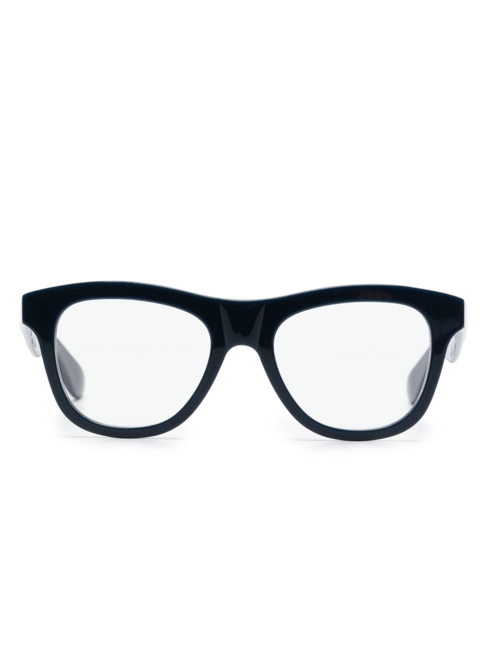 Alexander McQueen Eyewear Brille mit Logo-Gravur - Blau von Alexander McQueen Eyewear
