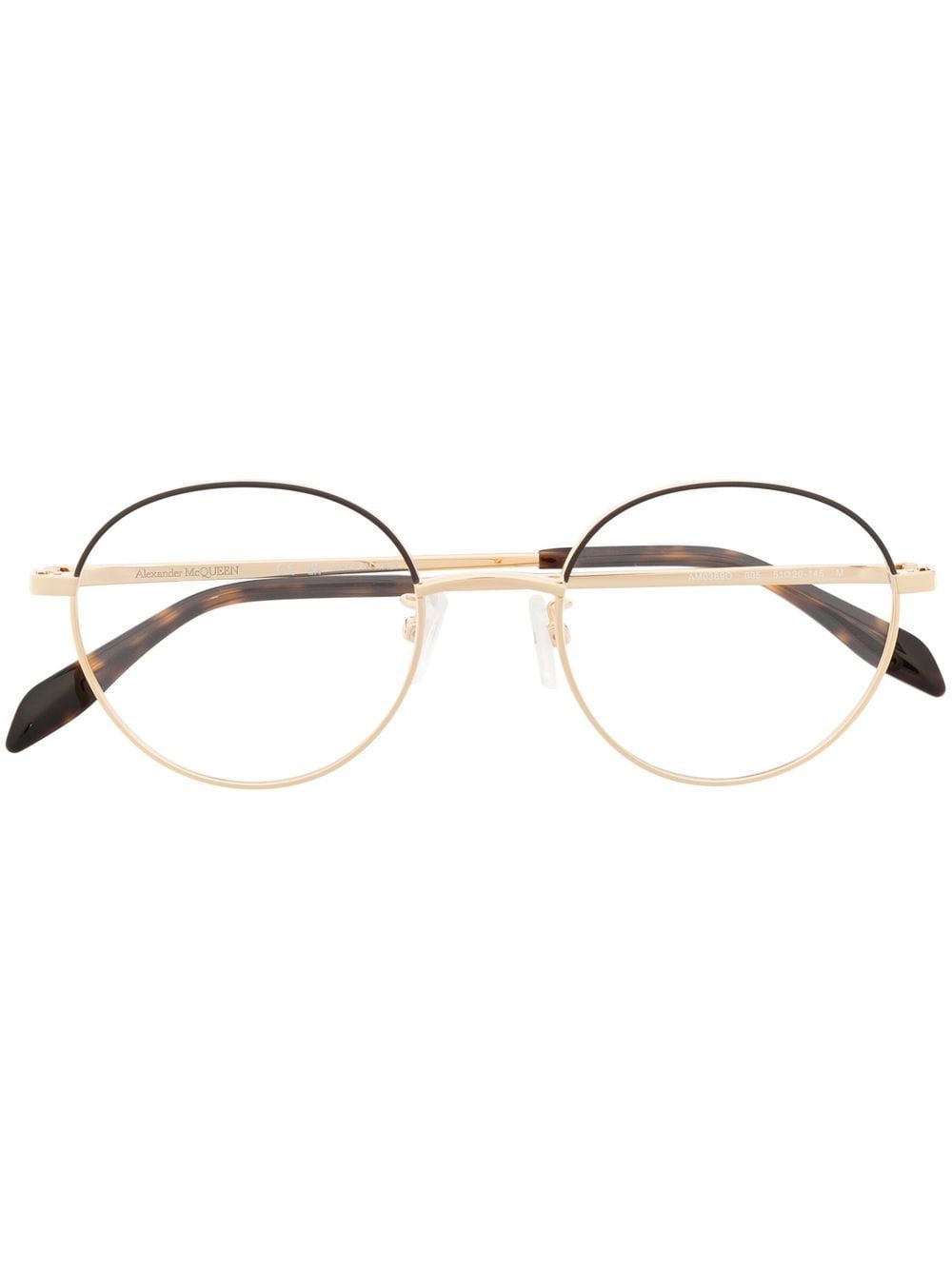 Alexander McQueen Eyewear Brille mit rundem Gestell - Gold von Alexander McQueen Eyewear