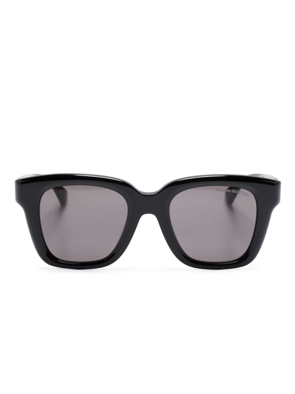 Alexander McQueen Eyewear Eckige Sonnenbrille mit Totenkopf - Schwarz von Alexander McQueen Eyewear