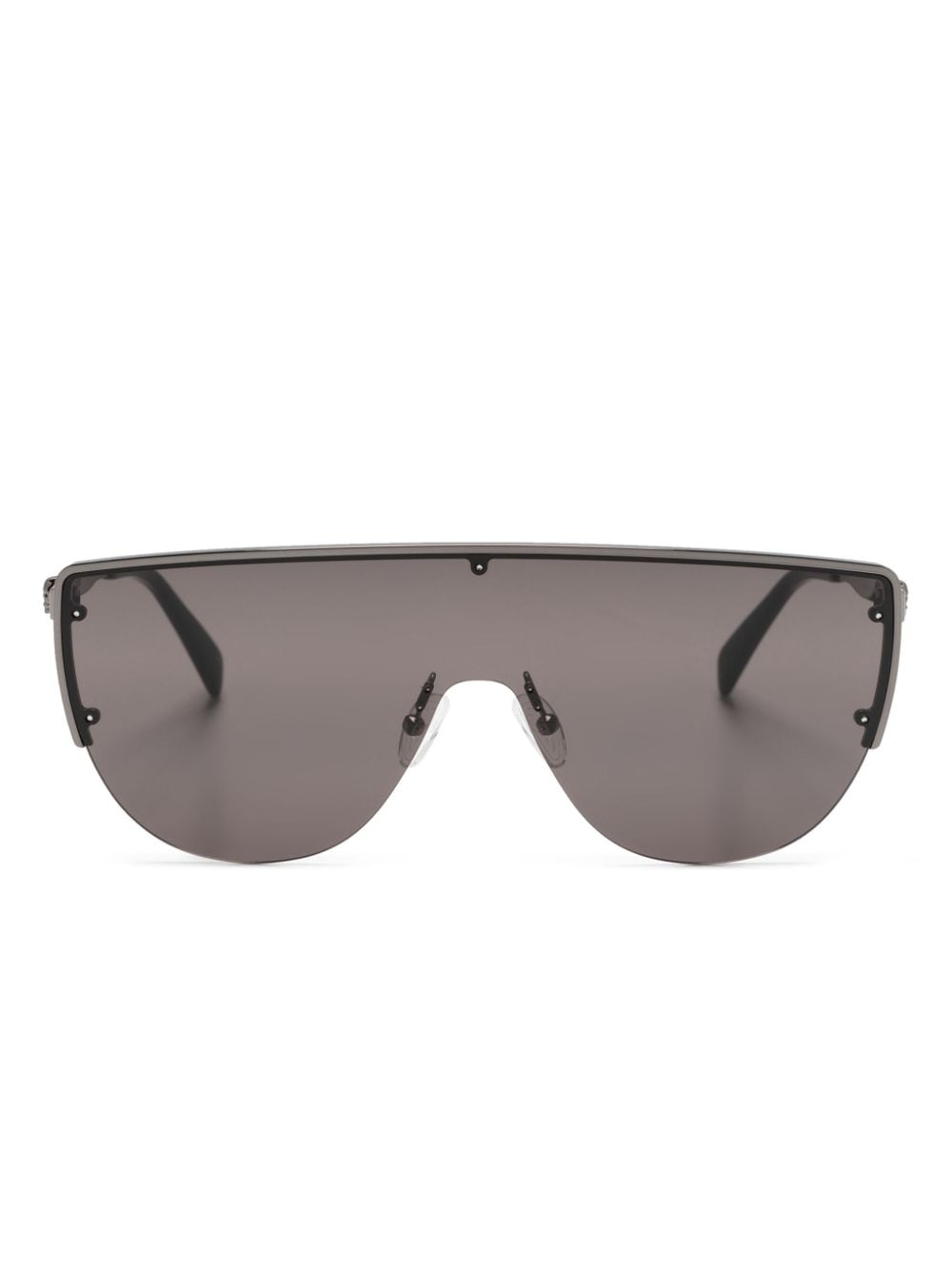 Alexander McQueen Eyewear Sonnenbrille mit Shield-Gestell - Schwarz von Alexander McQueen Eyewear