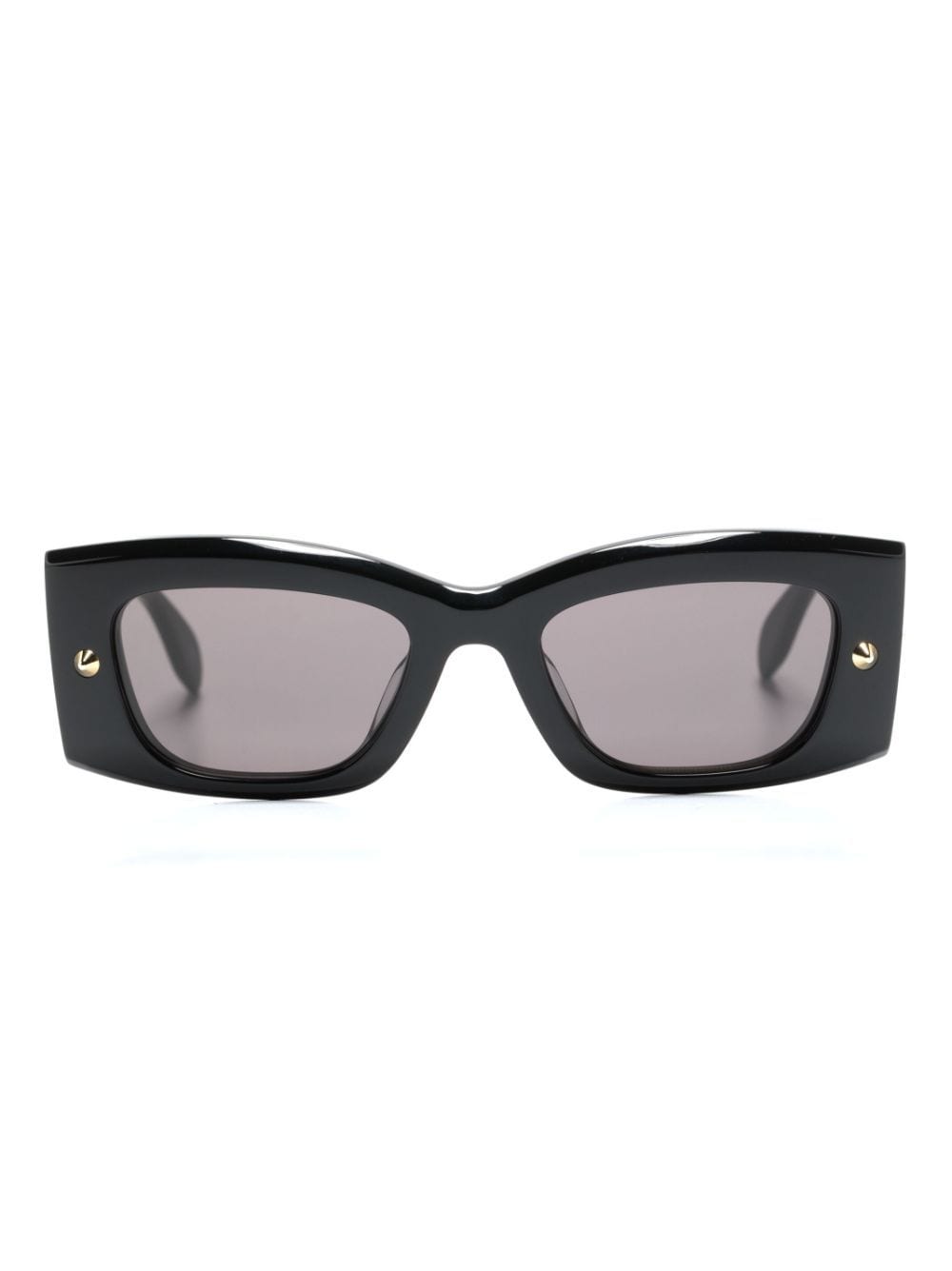 Alexander McQueen Eyewear Sonnenbrille mit eckigem Gestell - Schwarz von Alexander McQueen Eyewear