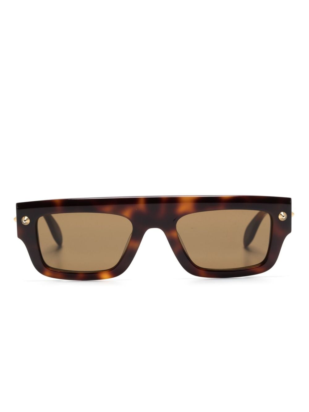 Alexander McQueen Eyewear Sonnenbrille mit spitzen Nieten - Braun von Alexander McQueen Eyewear