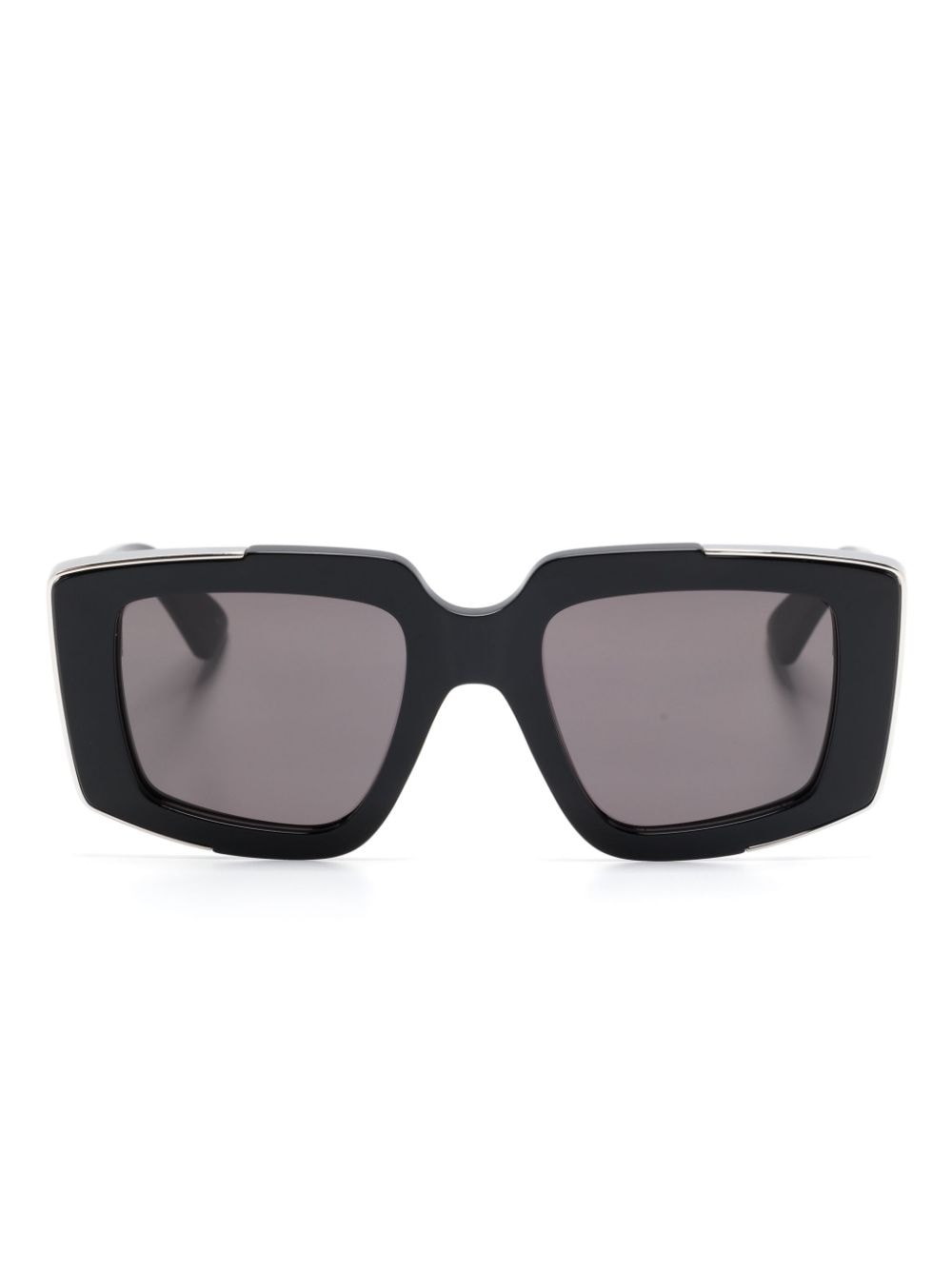 Alexander McQueen Eyewear The Grip Sonnenbrille mit geometrischem Gestell - Schwarz von Alexander McQueen Eyewear