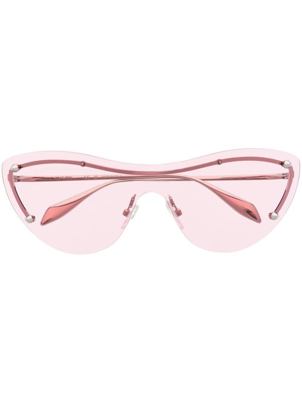 Alexander McQueen Eyewear Cat-Eye-Sonnenbrille mit spitzen Nieten - Silber von Alexander McQueen Eyewear