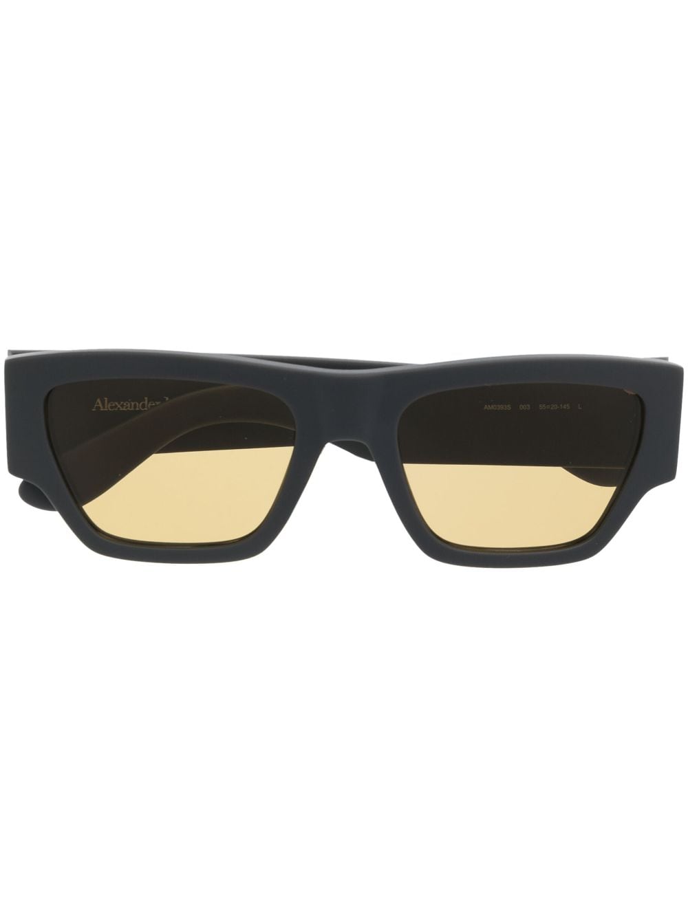 Alexander McQueen Eyewear Sonnenbrille mit Logo-Gravur - Grau von Alexander McQueen Eyewear