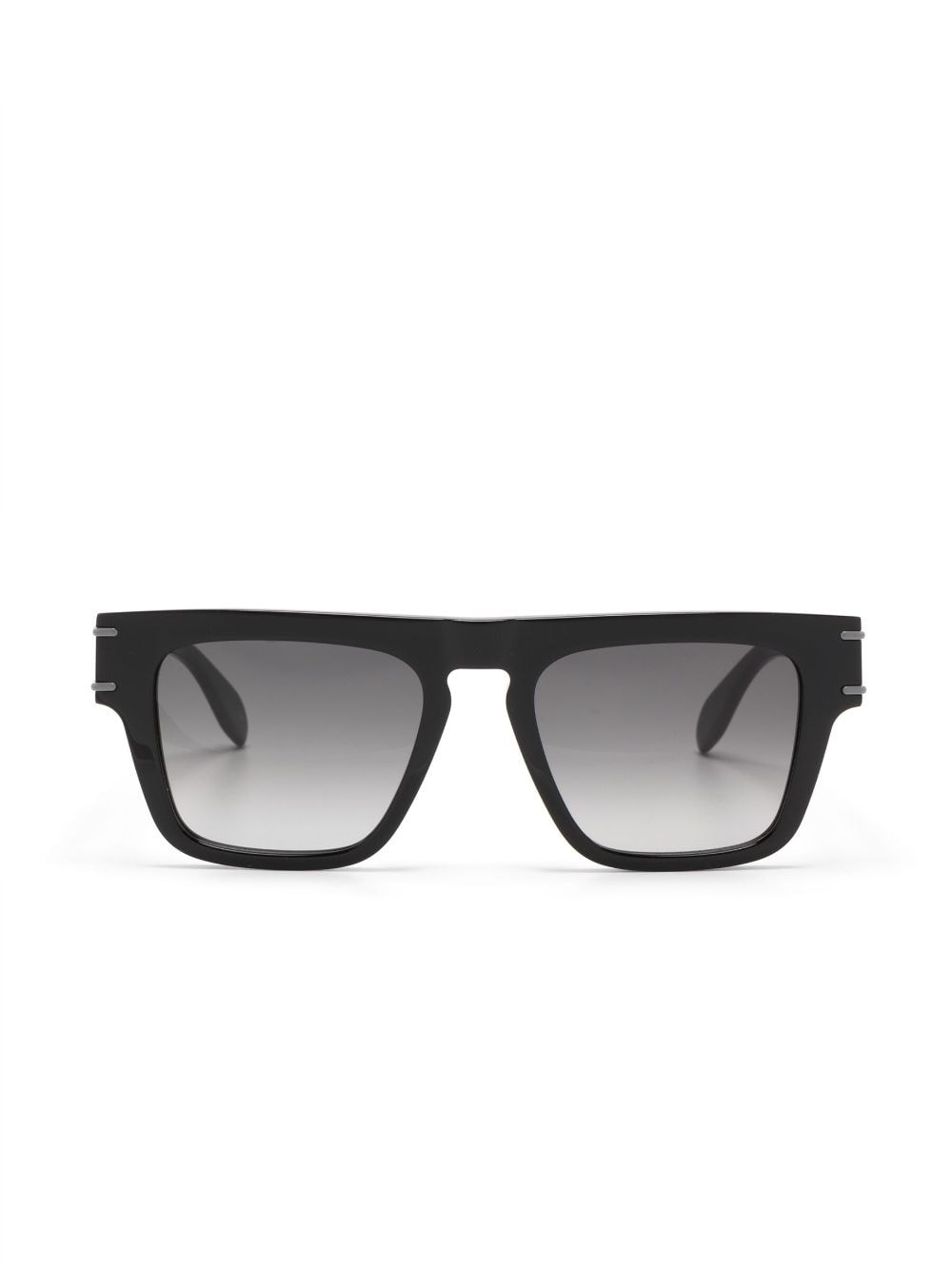 Alexander McQueen Eyewear Sonnenbrille mit flacher Oberseite - Schwarz von Alexander McQueen Eyewear