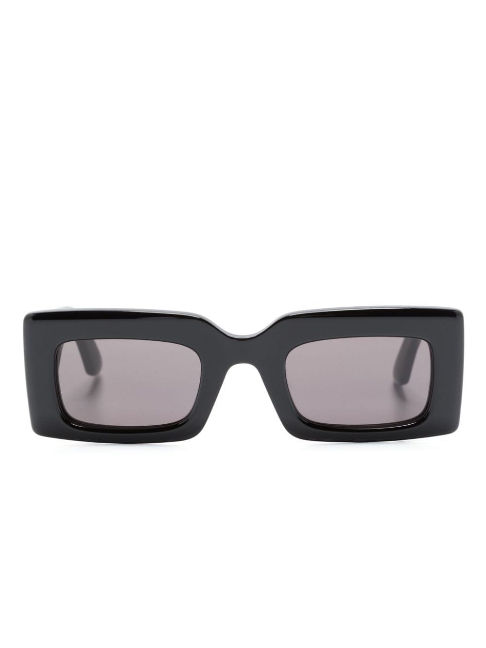 Alexander McQueen Eyewear Eckige Sonnenbrille mit Logo-Gravur - Schwarz von Alexander McQueen Eyewear