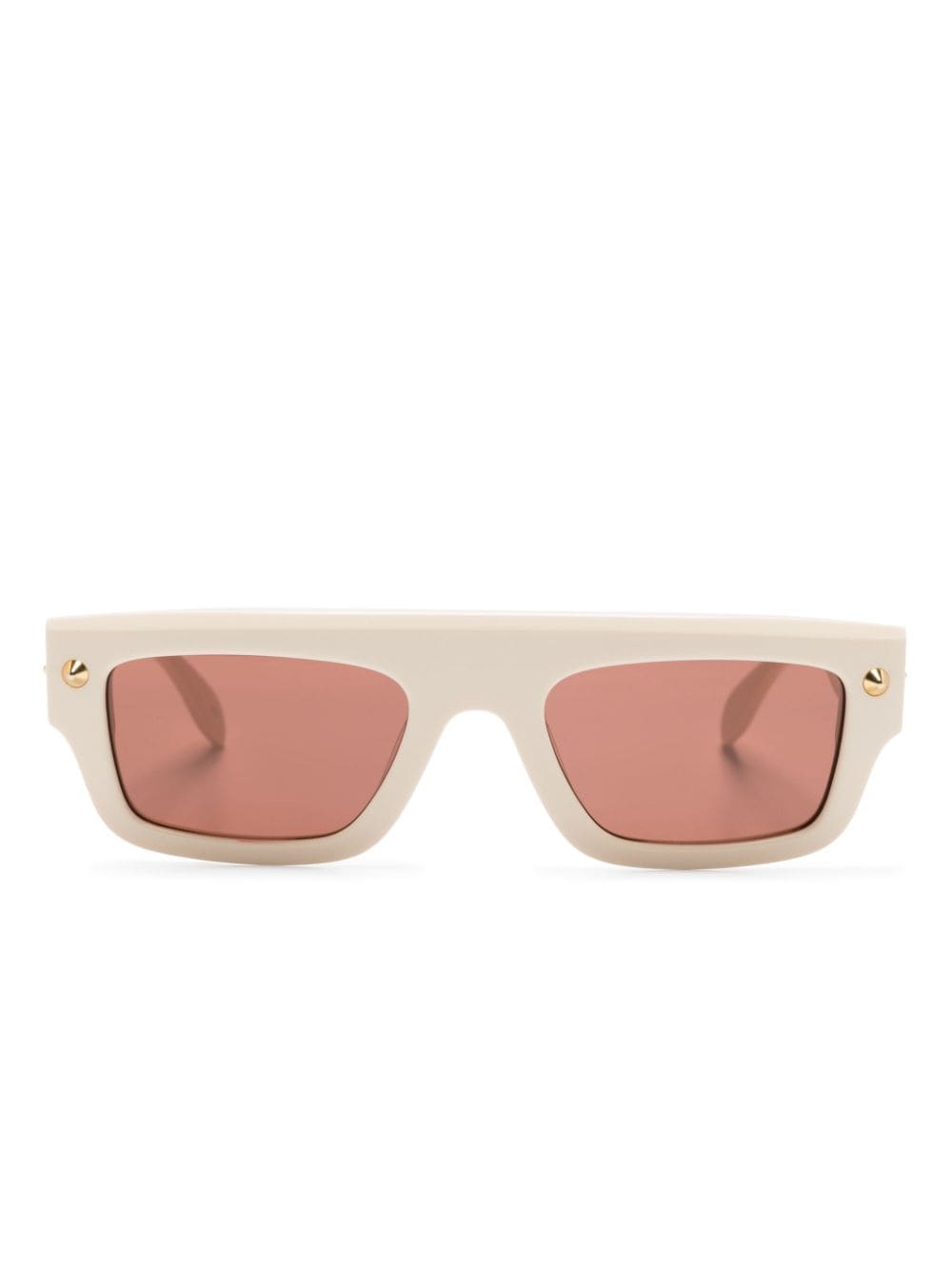 Alexander McQueen Eyewear Sonnenbrille mit eckigem Gestell - Nude von Alexander McQueen Eyewear