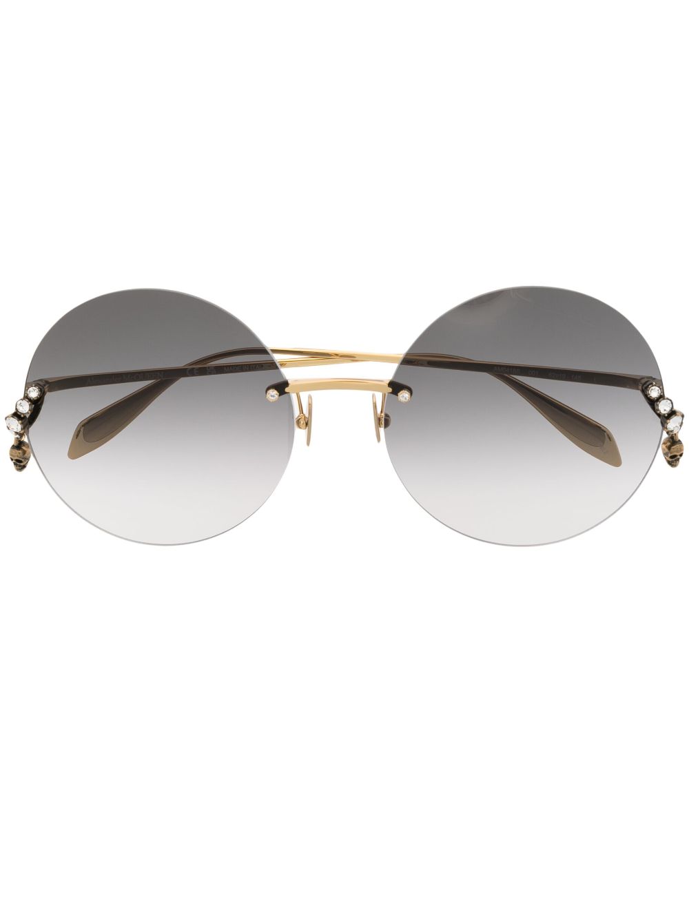 Alexander McQueen Eyewear Sonnenbrille mit rundem Gestell - Gold von Alexander McQueen Eyewear