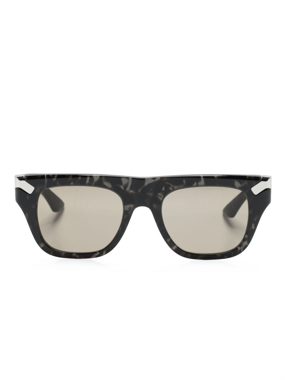 Alexander McQueen Eyewear Eckige Sonnenbrille in Schildpattoptik - Braun von Alexander McQueen Eyewear