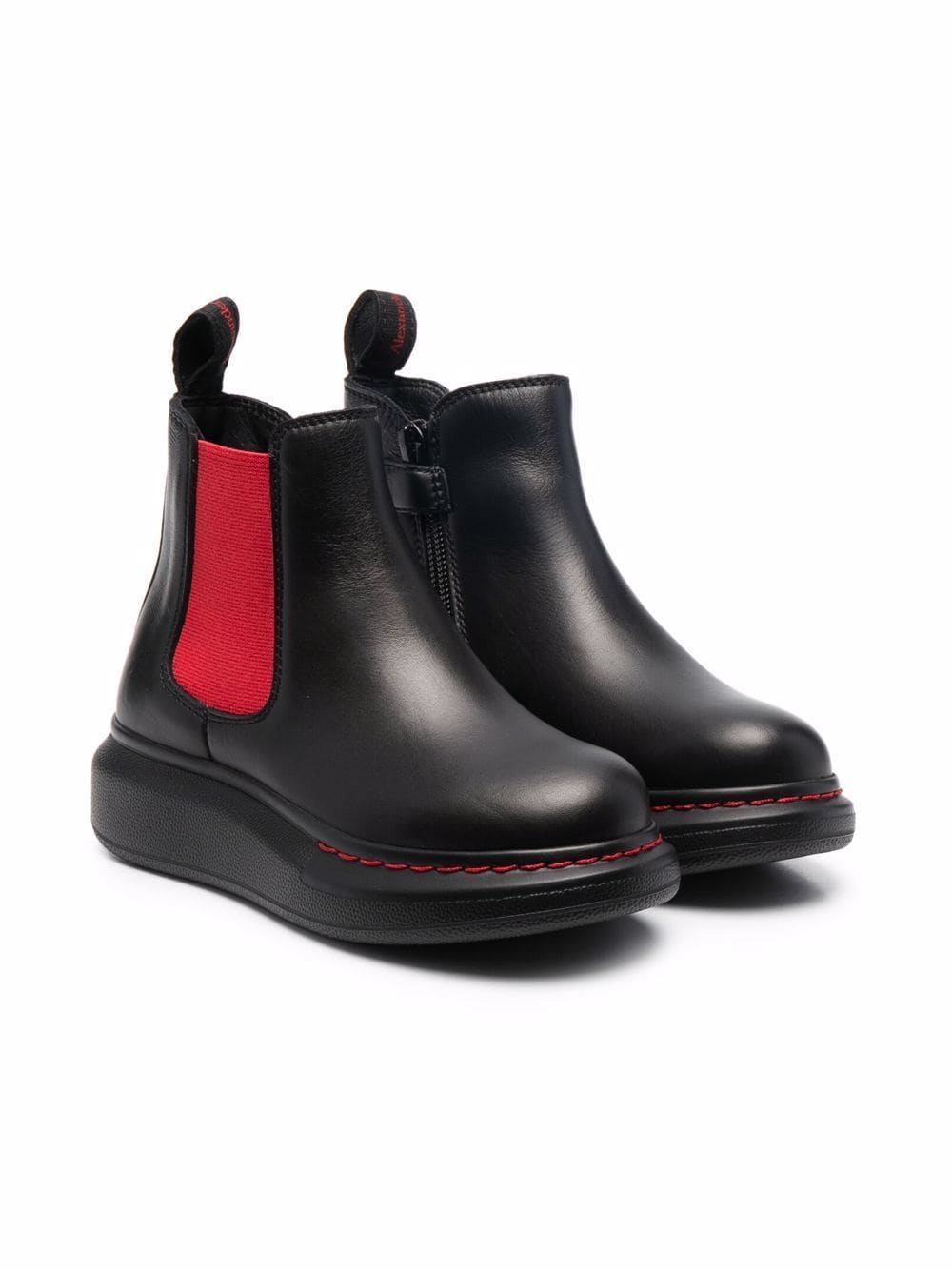 Alexander McQueen Kids Stiefeletten mit Einsatz - Schwarz von Alexander McQueen Kids