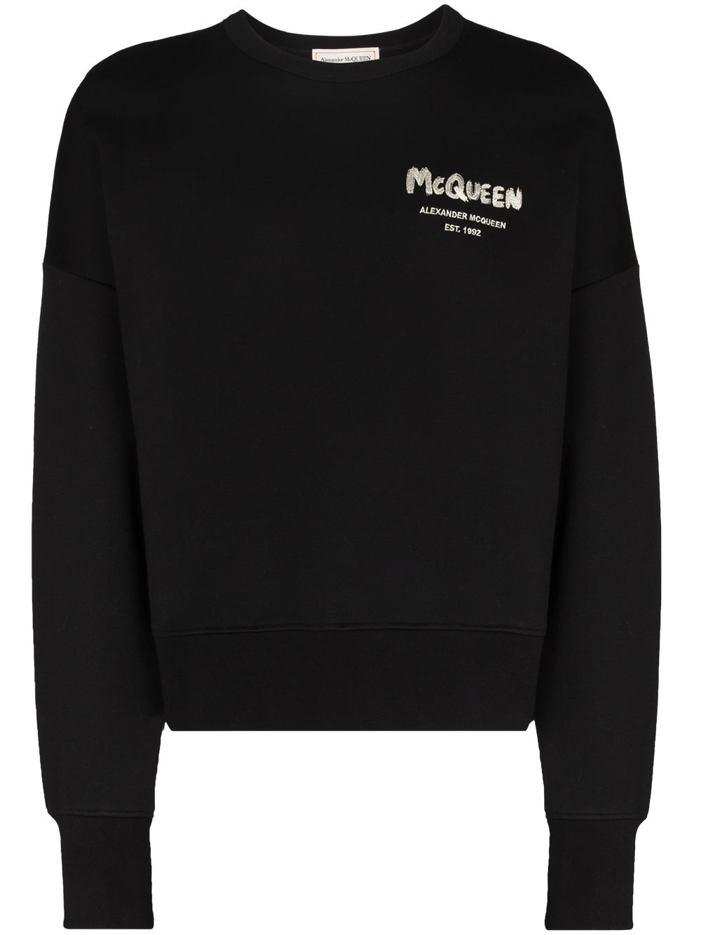 Alexander McQueen Sweatshirt mit Graffiti-Print - Schwarz von Alexander McQueen