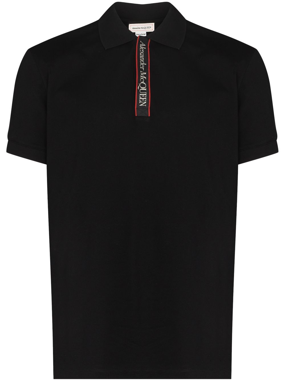 Alexander McQueen Poloshirt mit Logo-Streifen - Schwarz von Alexander McQueen