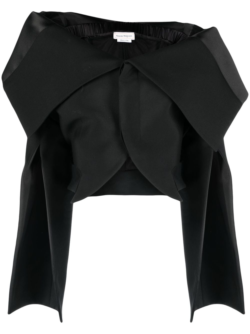 Alexander McQueen Asymmetrische Cropped-Jacke - Schwarz von Alexander McQueen