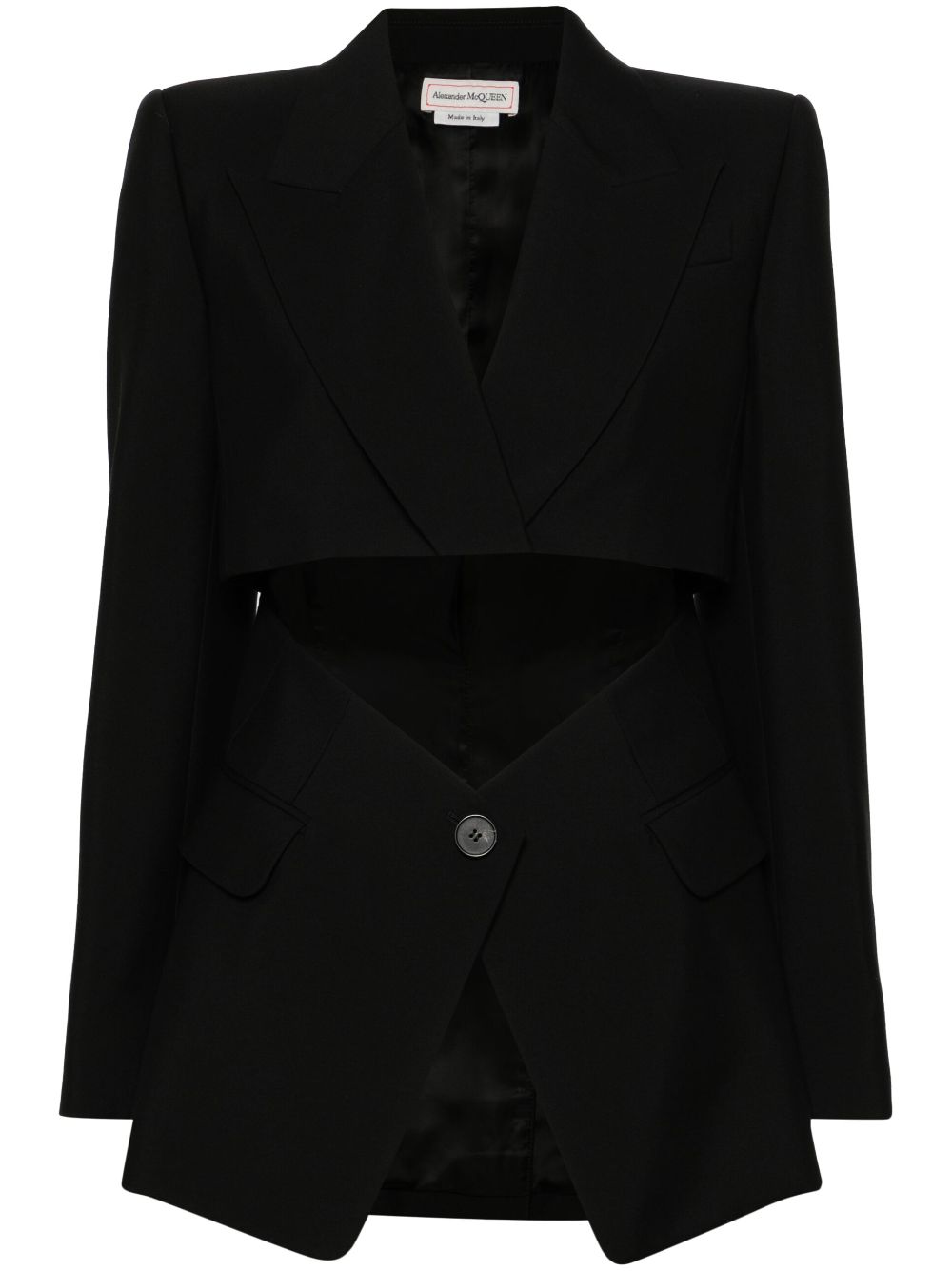 Alexander McQueen Blazer mit Cut-Outs - Schwarz von Alexander McQueen