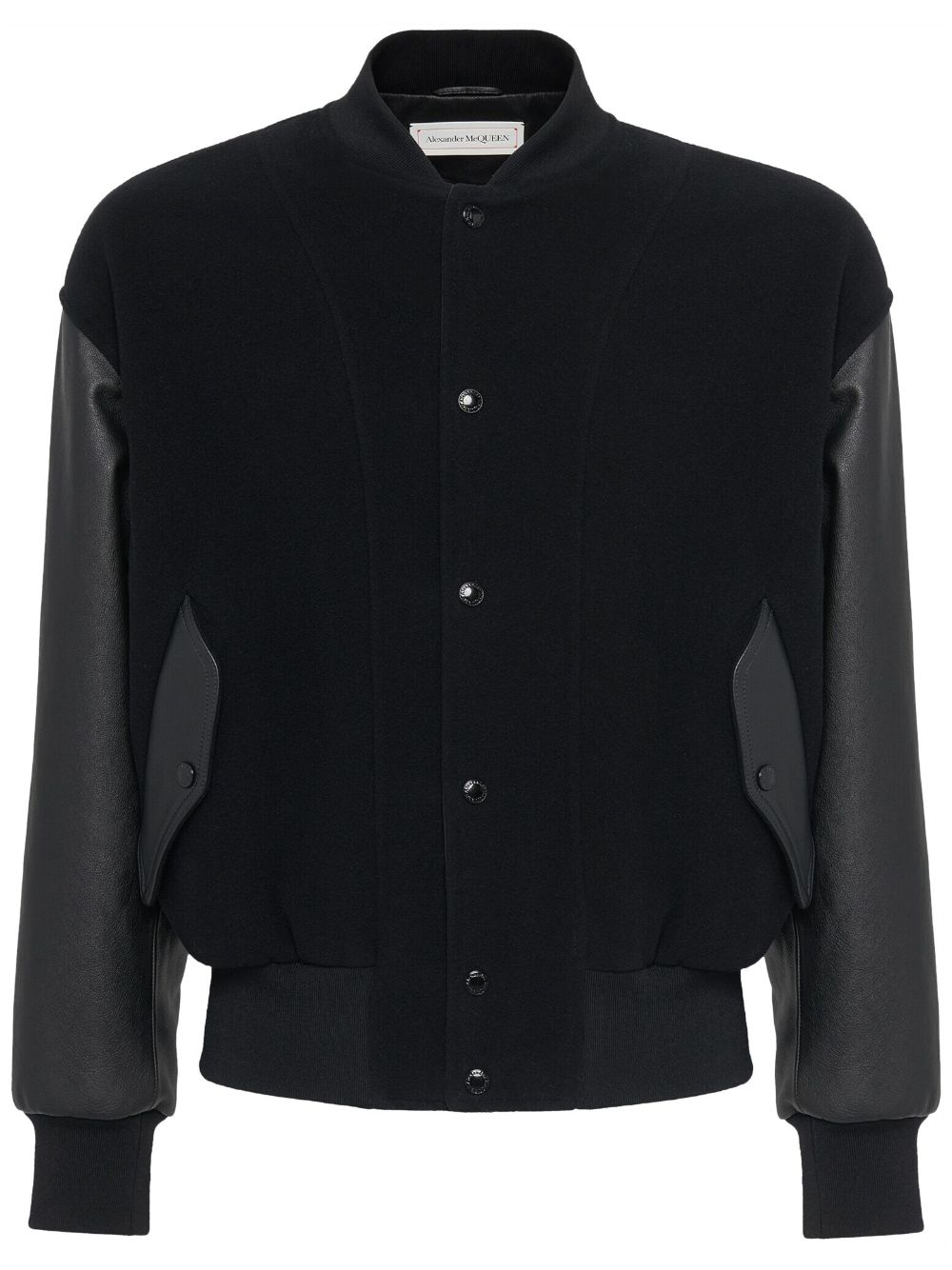 Alexander McQueen Collegejacke mit Kontrasteinsätzen - Schwarz von Alexander McQueen