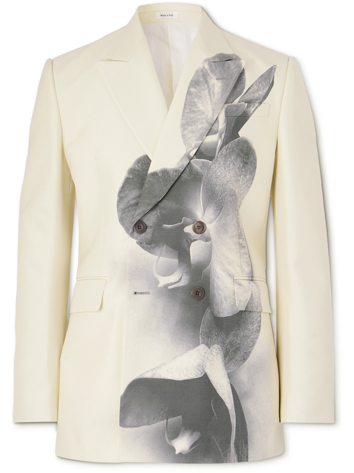 Alexander McQueen - Double-Breasted Floral-Print Cady Blazer - Men - Neutrals - IT 52 Alexander McQueen - Double-Breasted Floral-Print Cady Blazer - Men - Neutrals - IT 52 von Alexander McQueen