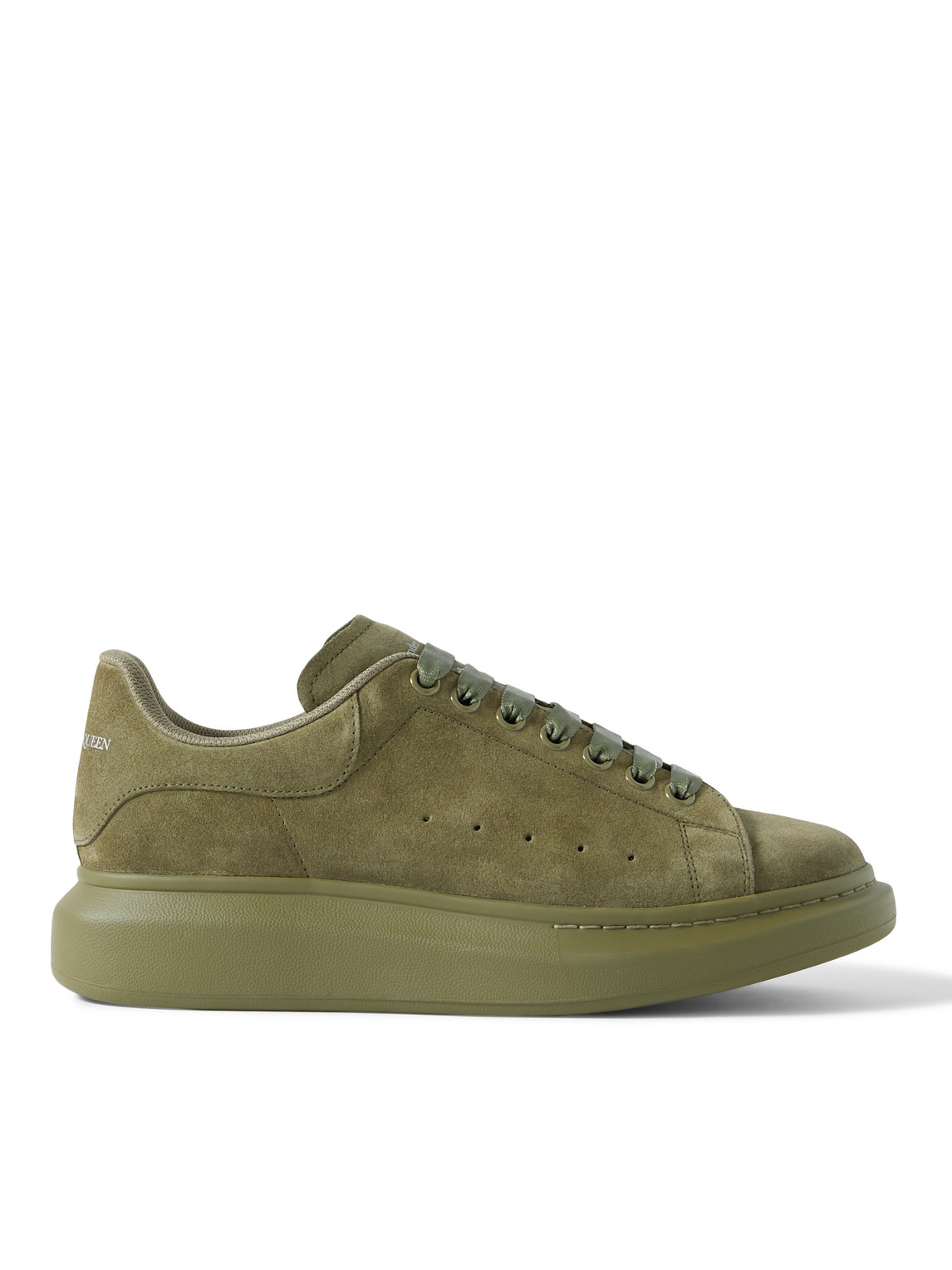 Alexander McQueen - Exaggerated-Sole Suede Sneakers - Men - Green - EU 41 von Alexander McQueen