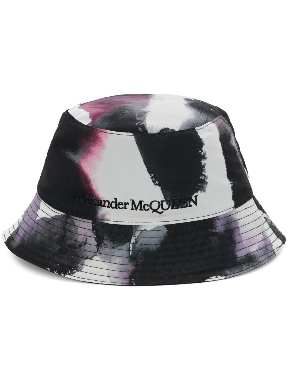 Alexander McQueen Fischerhut mit Graffiti-Print - Schwarz von Alexander McQueen