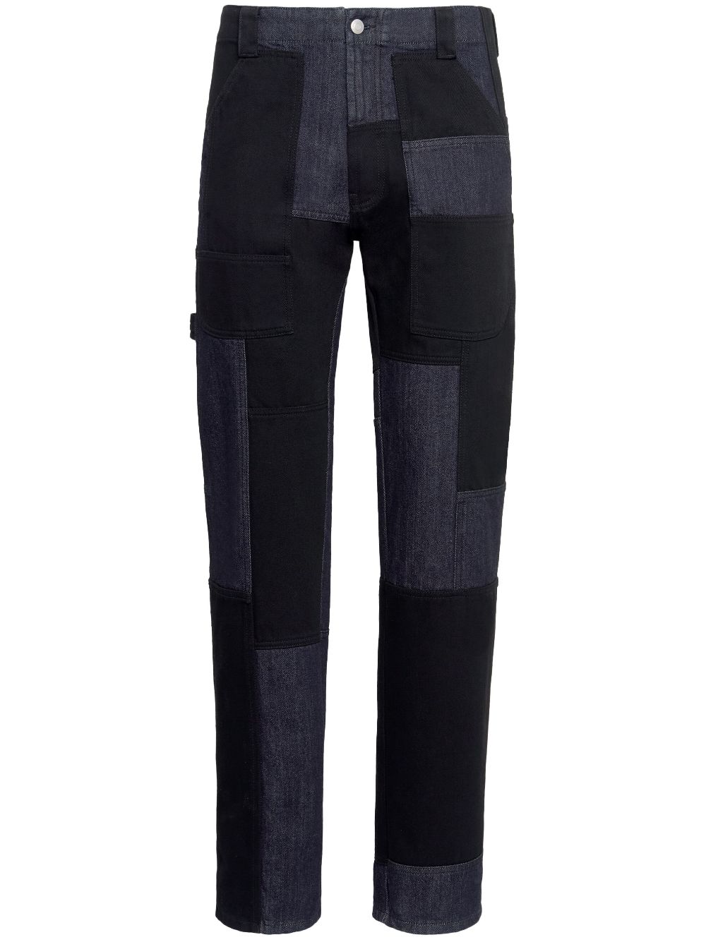 Alexander McQueen Gerade Jeans im Patchwork-Look - Blau von Alexander McQueen