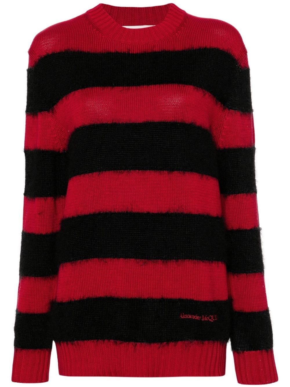 Alexander McQueen Gestreifter Pullover - Rot von Alexander McQueen