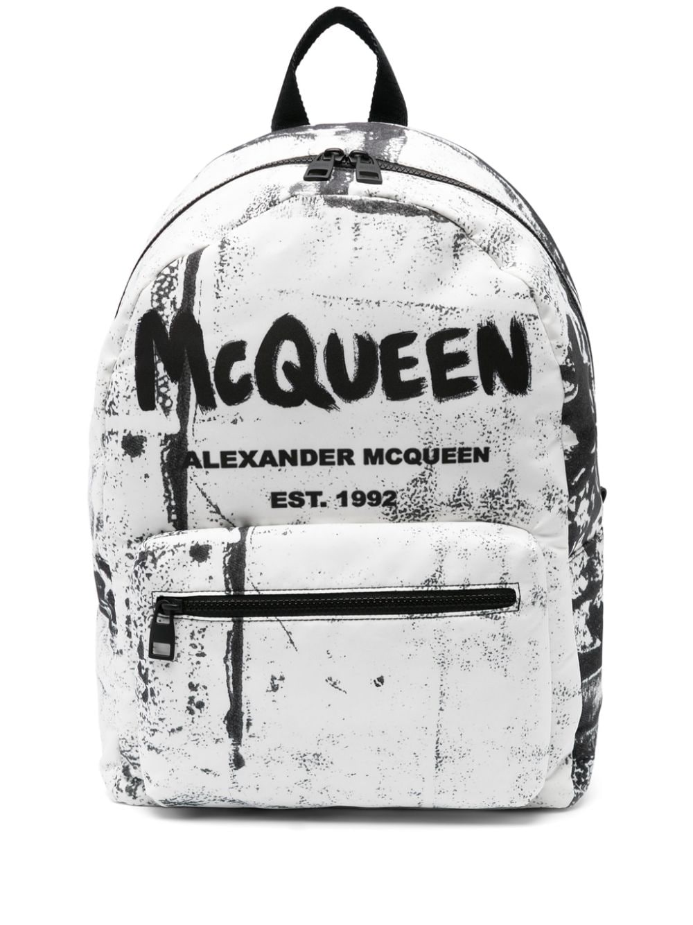 Alexander McQueen Graffiti Metropolitan Rucksack - Weiß von Alexander McQueen