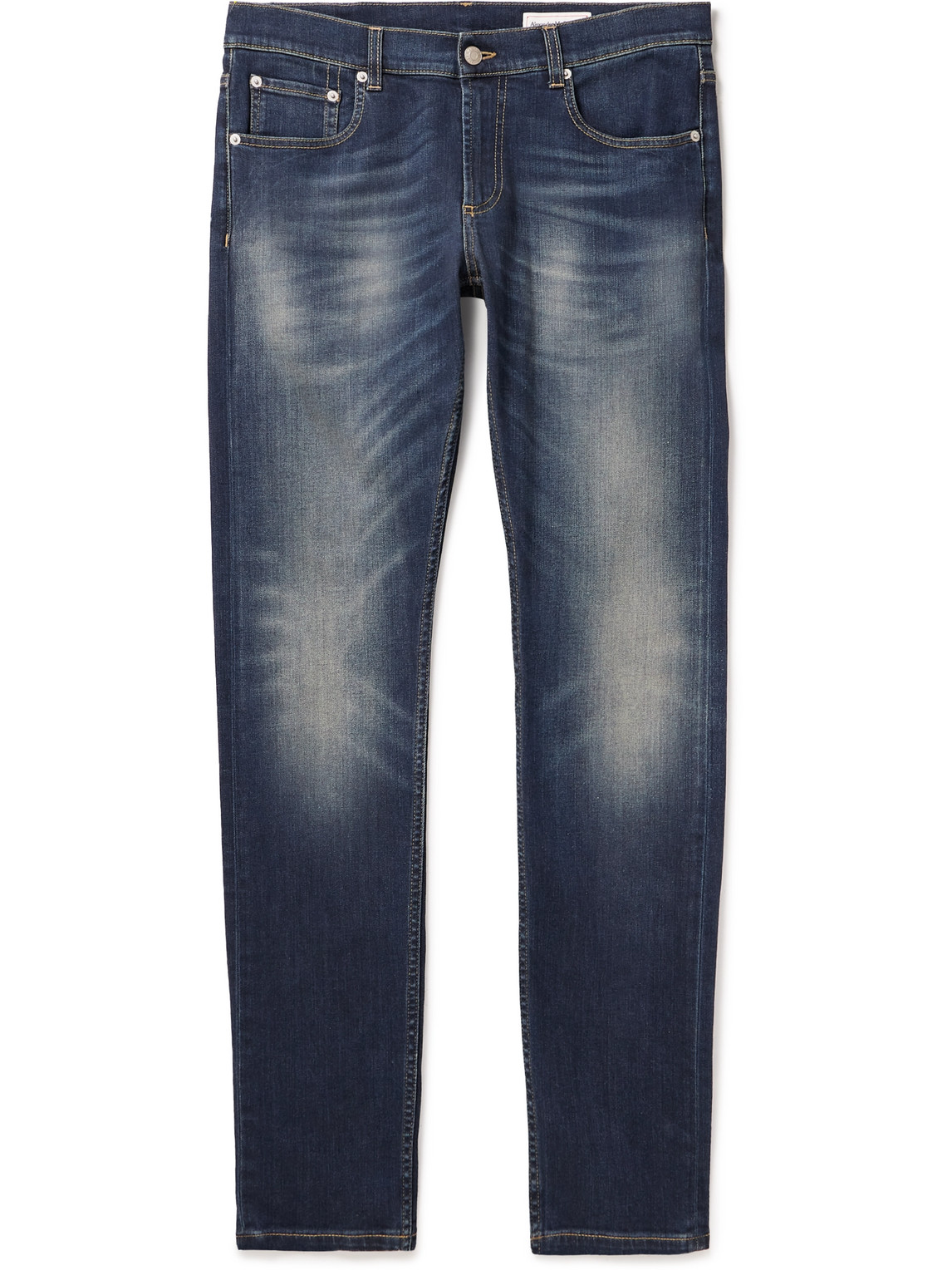Alexander McQueen - Graffiti Straight-Leg Logo-Embroidered Jeans - Men - Blue - IT 48 von Alexander McQueen
