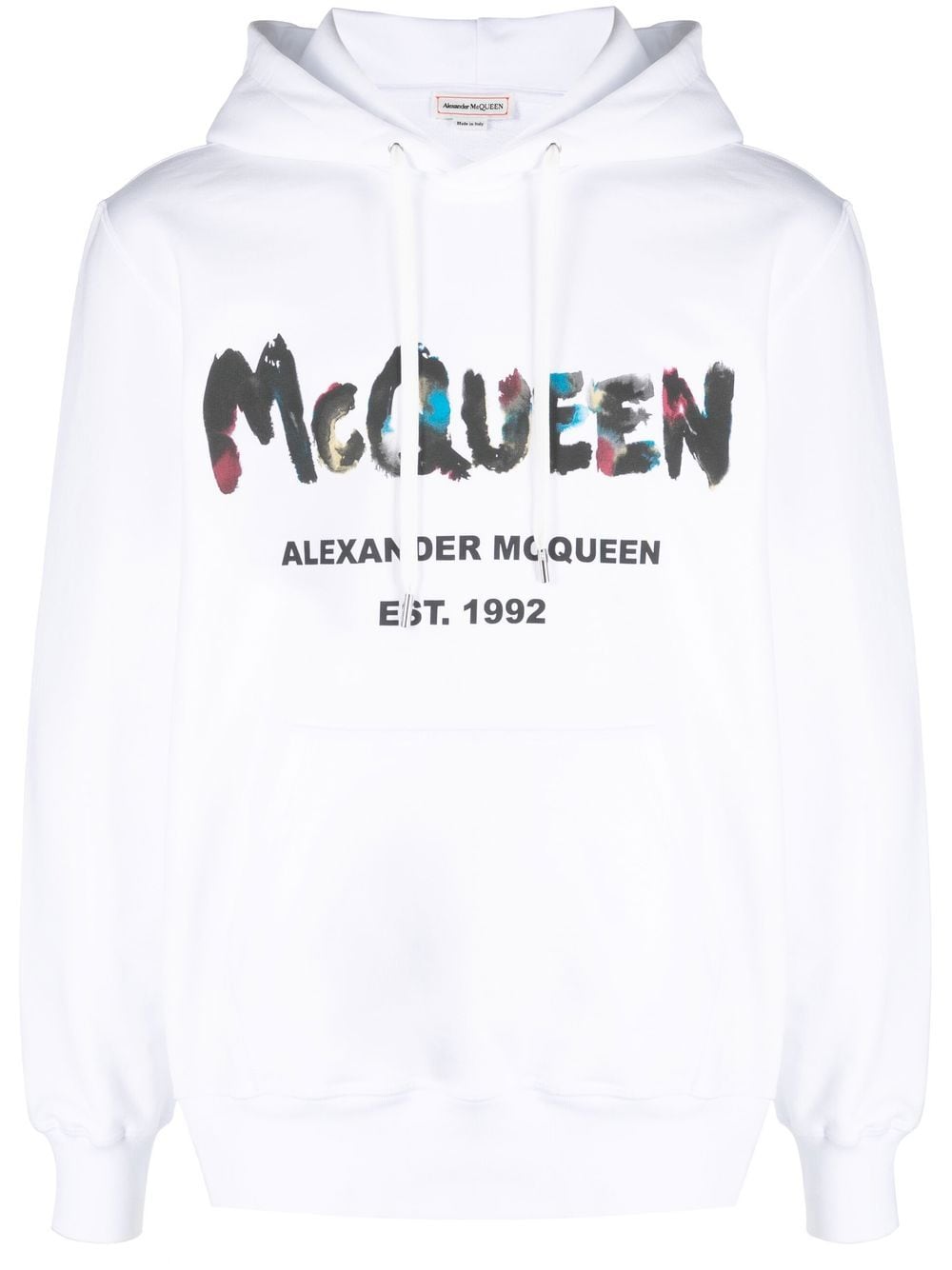 Alexander McQueen Hoodie mit Graffiti-Print - Weiß von Alexander McQueen