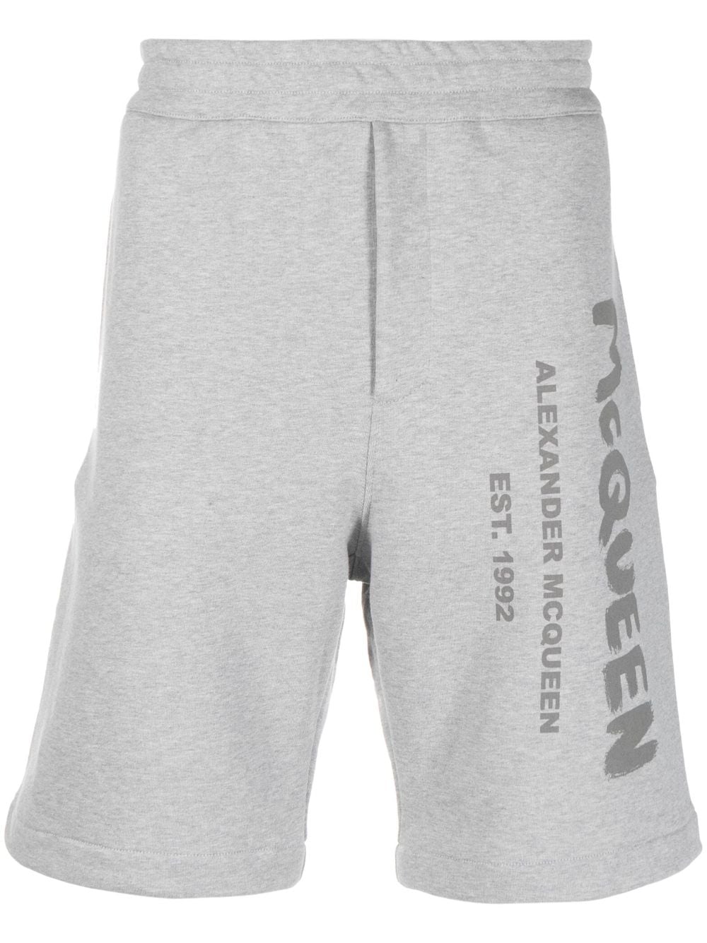 Alexander McQueen Joggingshorts mit Graffiti-Print - Grau von Alexander McQueen