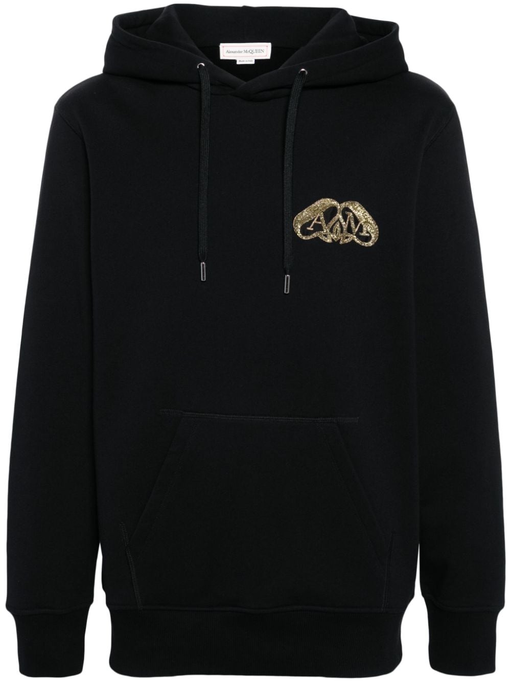 Alexander McQueen Half Seal Logo Hoodie aus Baumwolle - Schwarz von Alexander McQueen