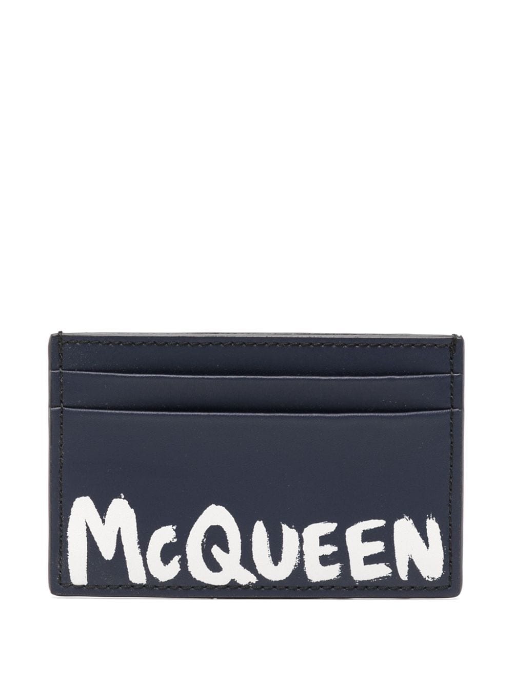 Alexander McQueen Kartenetui mit Graffiti-Print - Blau von Alexander McQueen