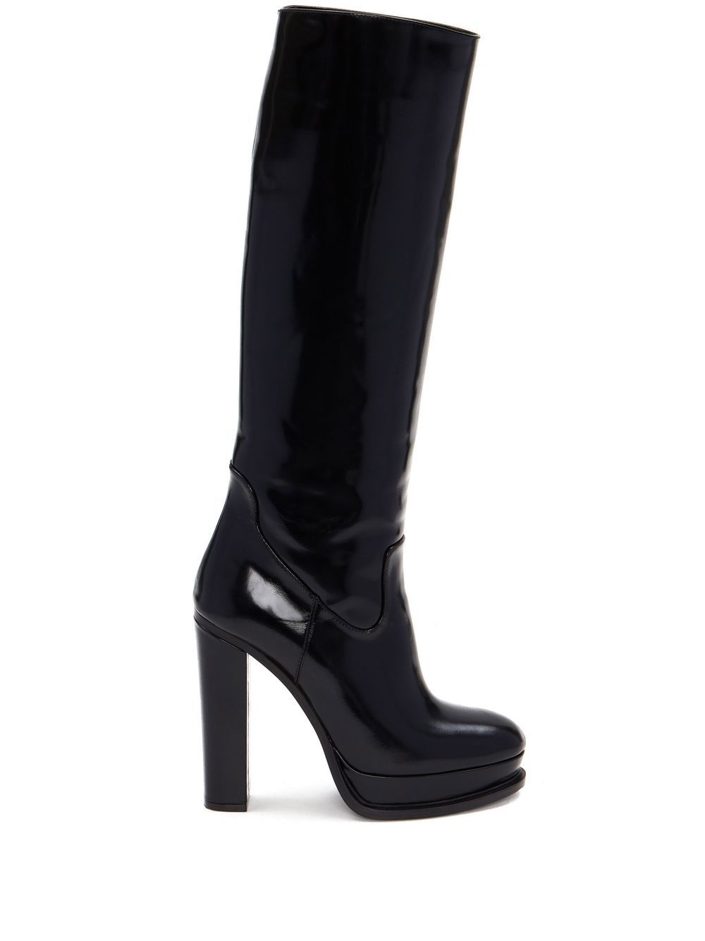 Alexander McQueen Kniehohe Plateau-Stiefel 120mm - Schwarz von Alexander McQueen