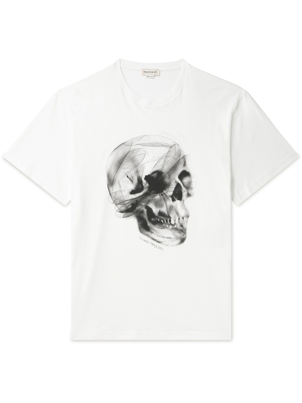 Alexander McQueen - Logo-Print Cotton-Jersey T-Shirt - Men - White - XL von Alexander McQueen