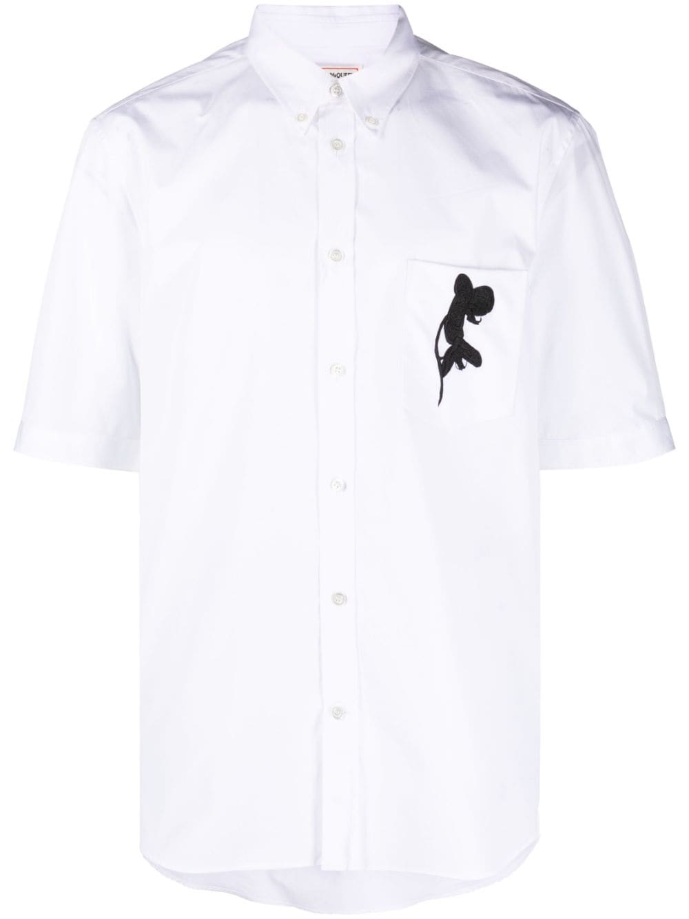 Alexander McQueen Hemd mit Orchideen-Stickerei - Weiß von Alexander McQueen