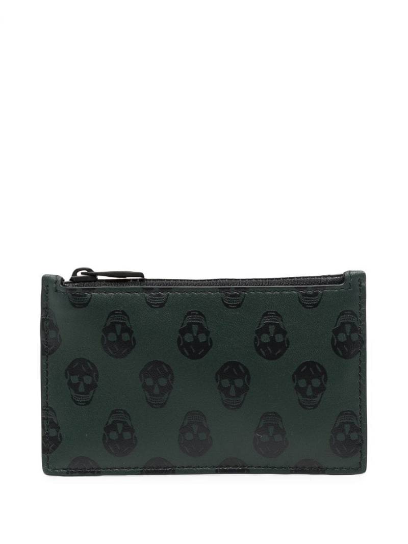 Alexander McQueen Portemonnaie mit Totenkopf-Print - Grün von Alexander McQueen