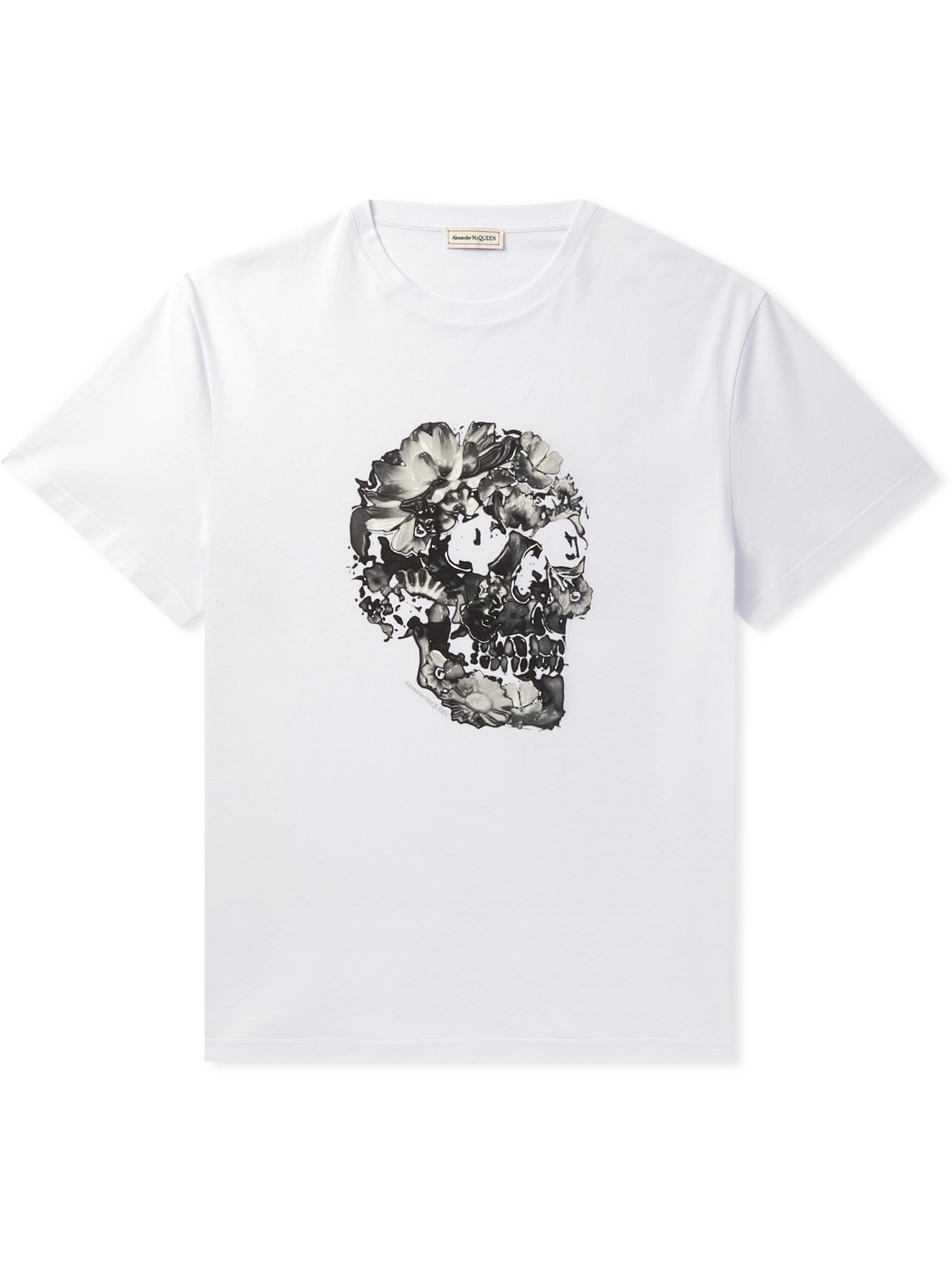 Alexander McQueen - Printed Cotton-Jersey T-Shirt - Men - White - M von Alexander McQueen