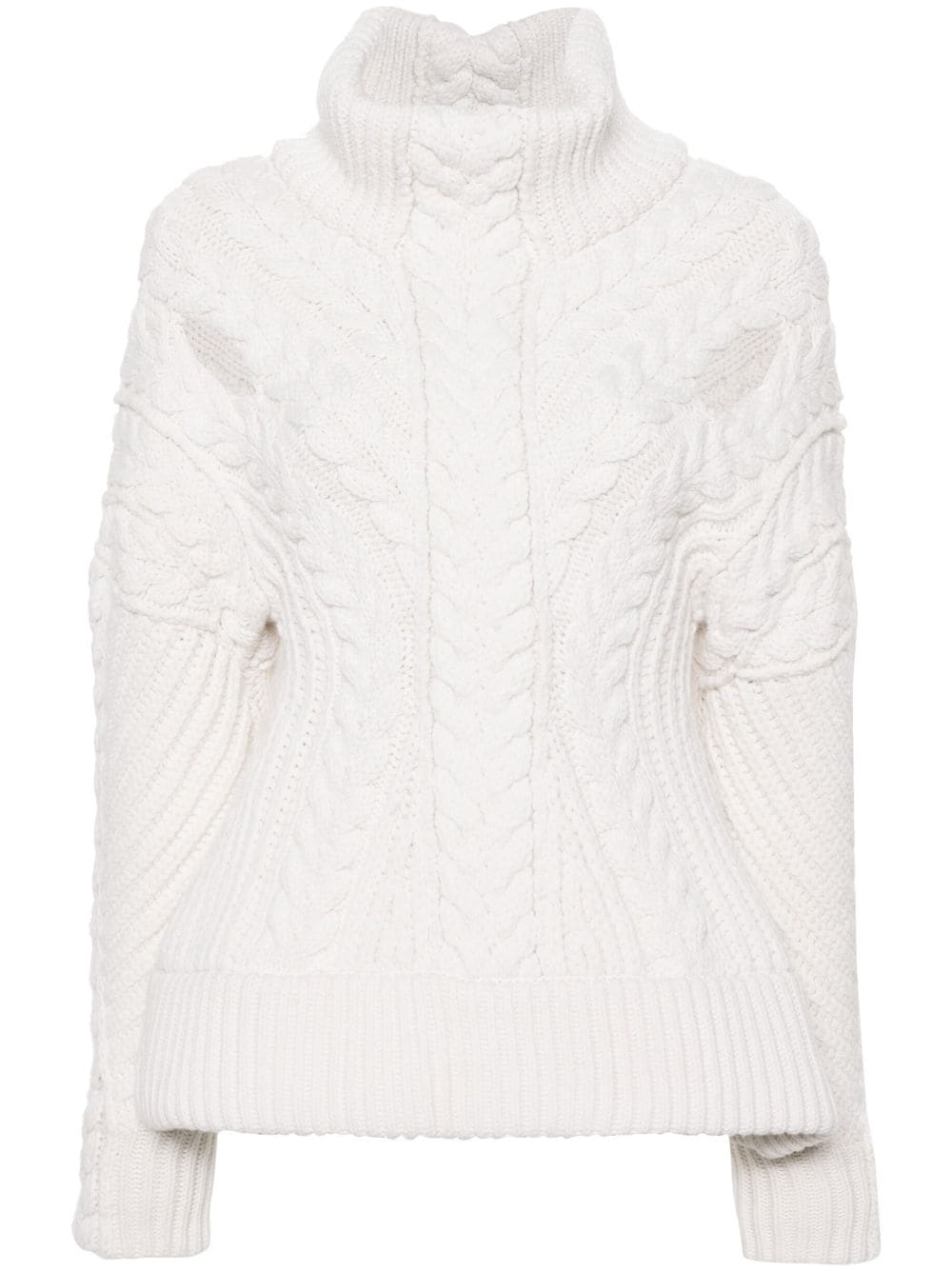 Alexander McQueen Rollkragenpullover mit Cut-Outs - Weiß von Alexander McQueen