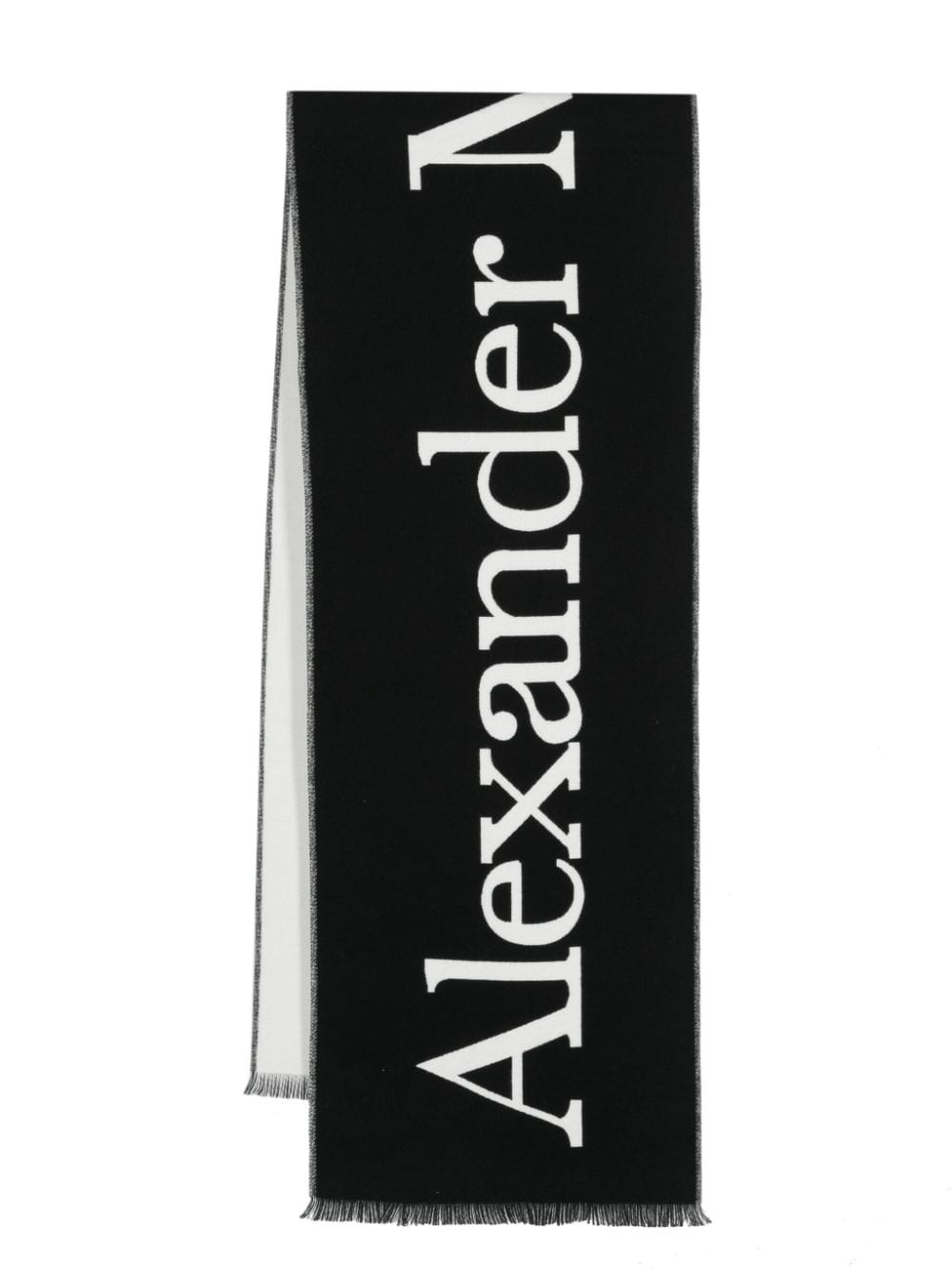 Alexander McQueen Schal mit Intarsien-Logo - Schwarz von Alexander McQueen