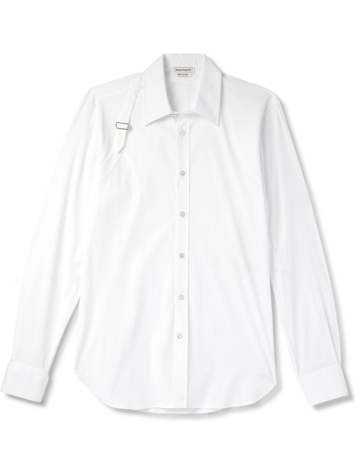 Alexander McQueen - Slim-Fit Harness-Detailed Stretch-Cotton Shirt - Men - White - 17 Alexander McQueen - Slim-Fit Harness-Detailed Stretch-Cotton Shirt - Men - White - 17 von Alexander McQueen