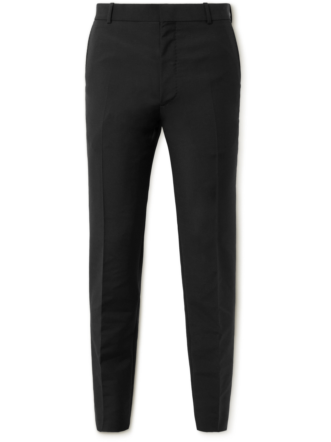 Alexander McQueen - Slim-Fit Pleated Wool and Mohair-Blend Suit Trousers - Men - Black - IT 46 von Alexander McQueen