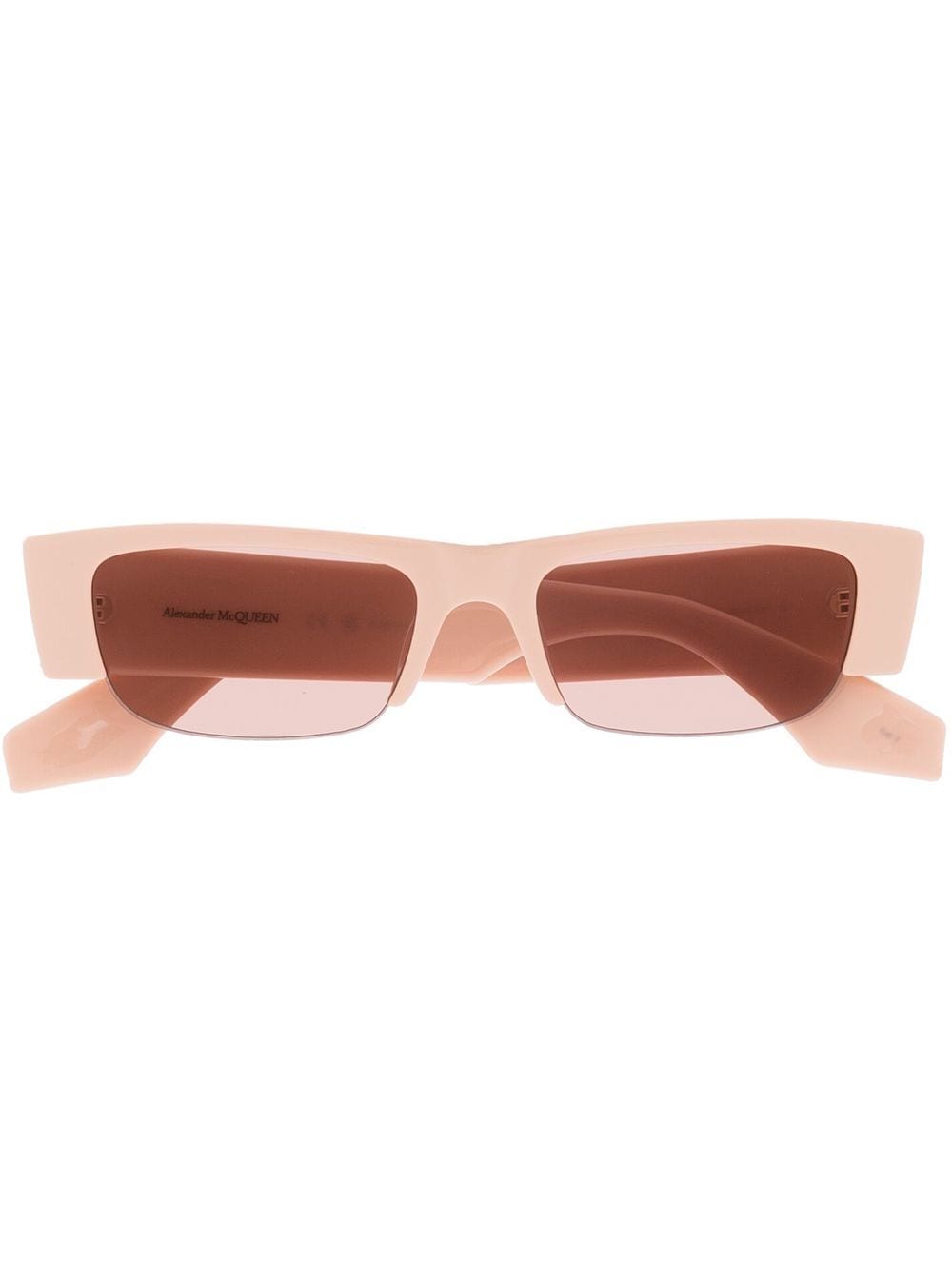 Alexander McQueen Sonnenbrille mit Logo-Print - Rosa von Alexander McQueen