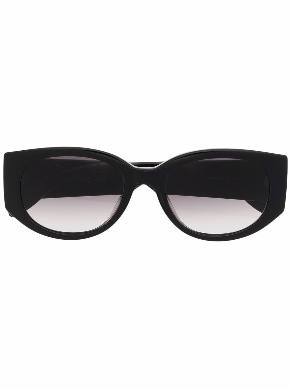 Alexander McQueen Sonnenbrille mit ovalem Gestell - Schwarz von Alexander McQueen