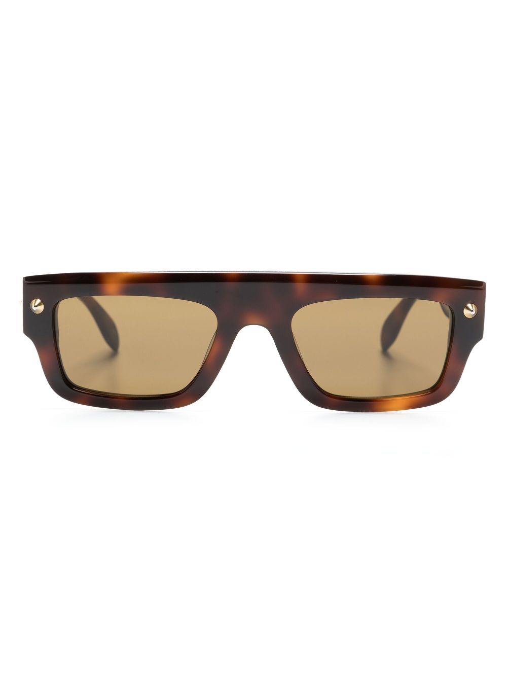 Alexander McQueen Sonnenbrille mit eckigem Gestell - Braun von Alexander McQueen