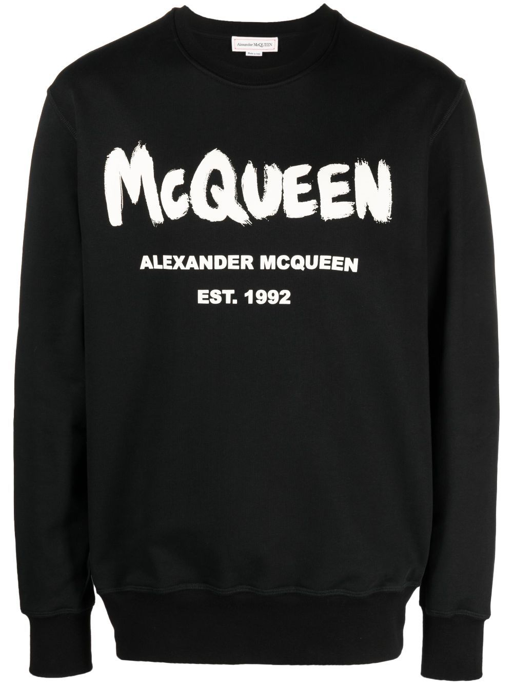 Alexander McQueen Sweatshirt mit Graffiti-Print - Schwarz von Alexander McQueen