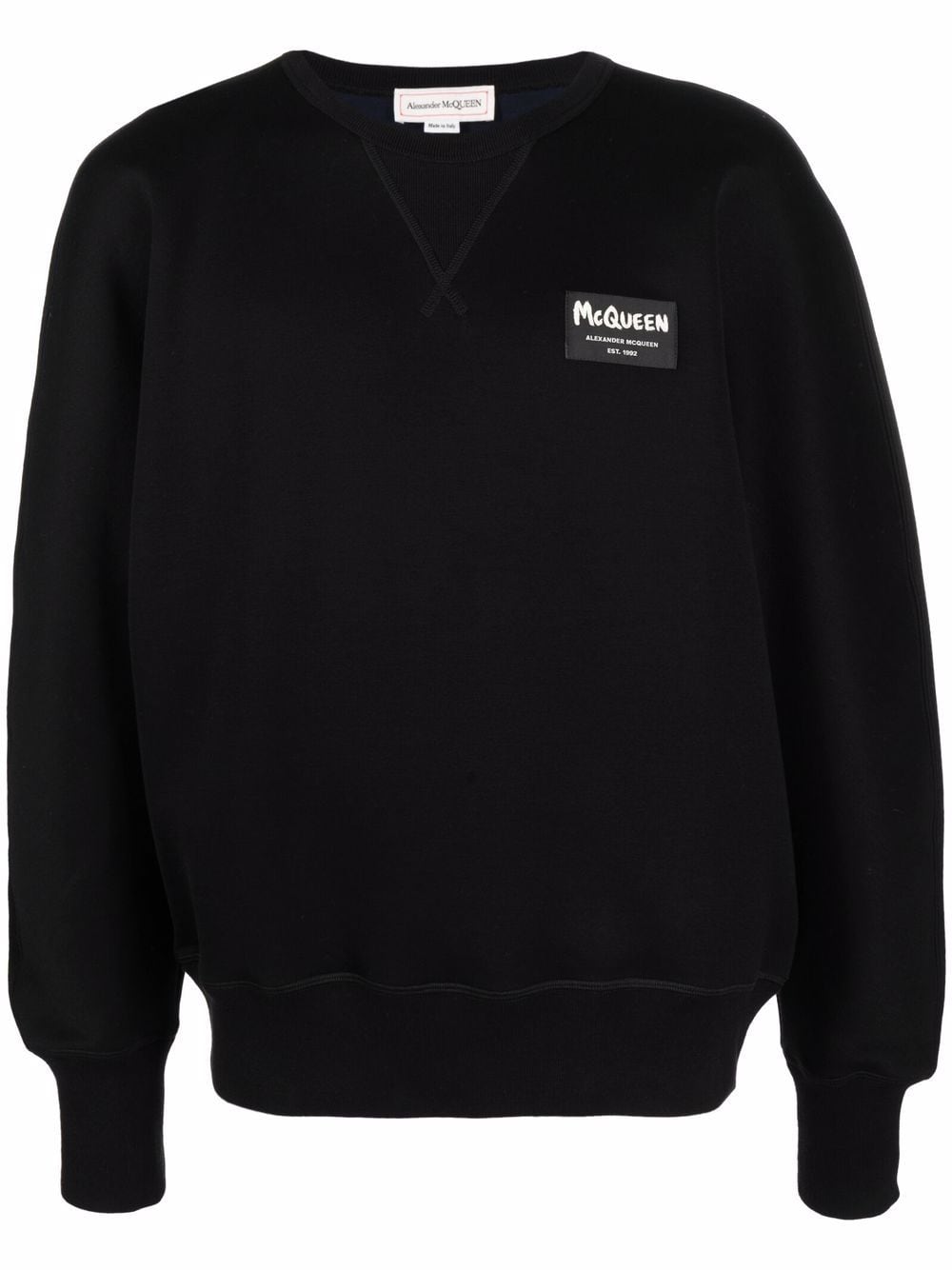 Alexander McQueen Sweatshirt mit Logo-Patch - Schwarz von Alexander McQueen