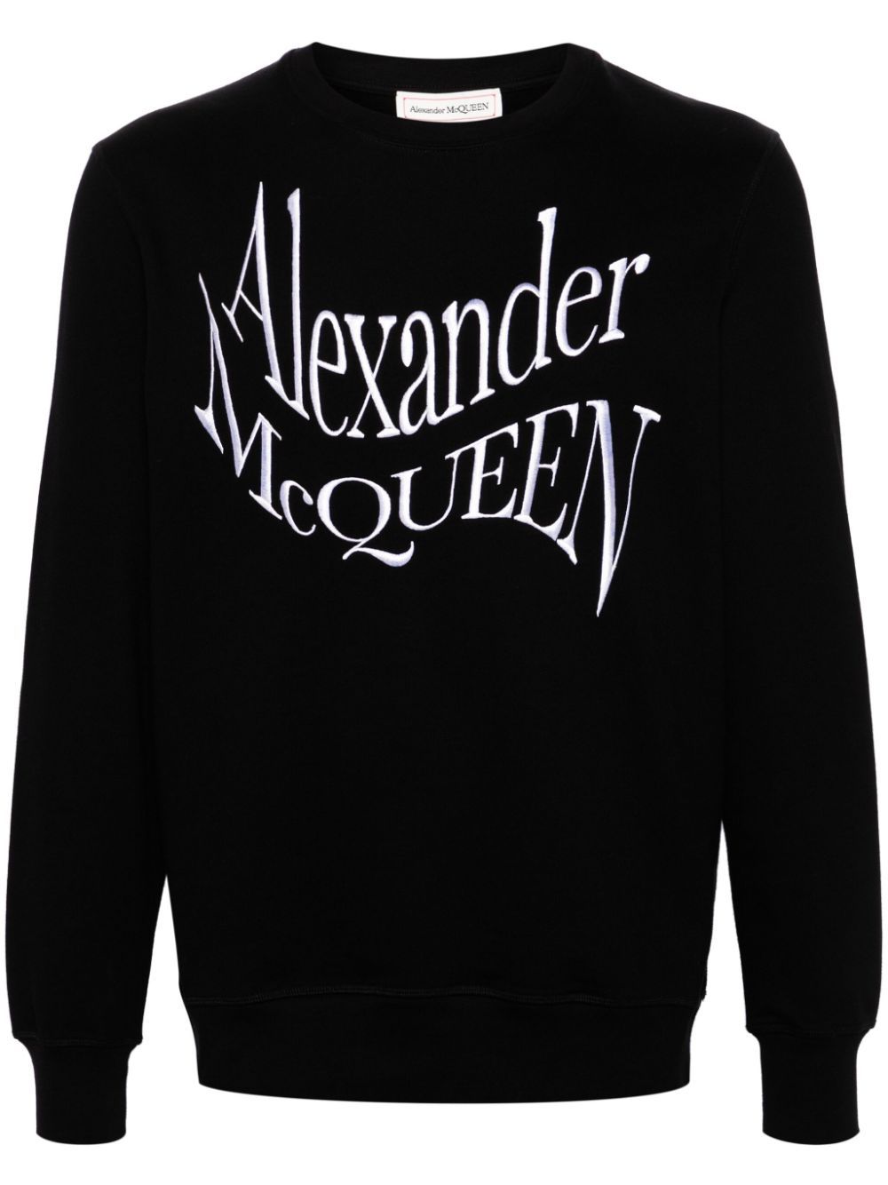 Alexander McQueen Sweatshirt mit Logo-Stickerei - Schwarz von Alexander McQueen